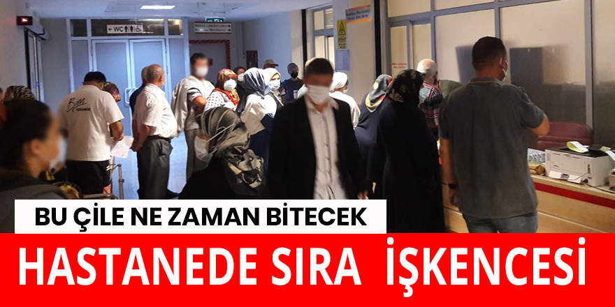 Bafra Devlet Hastanesinde kuyruk çilesi