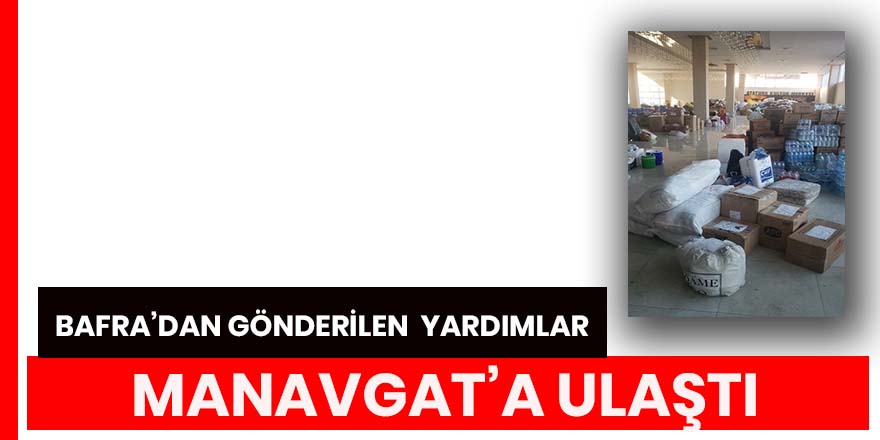 Bafra'dan gönderilen yardımlar yerine ulaştı