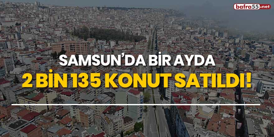 Samsun'da bir ayda 2 bin 135 konut satıldı