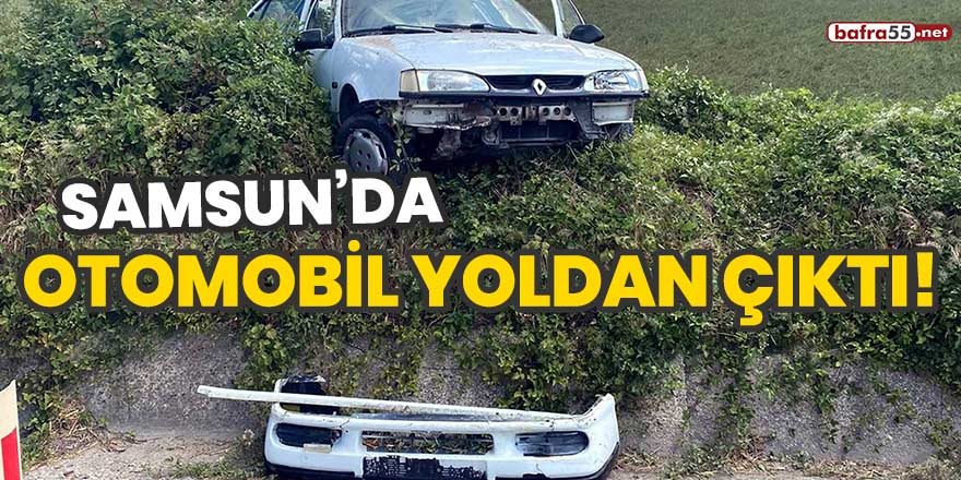 Samsun'da otomobil yoldan çıktı!