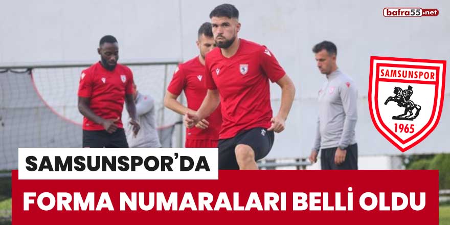 Samsunspor'da forma numaraları belli oldu