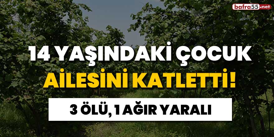 14 yaşındaki çocuk ailesini katletti: 3 ölü, 1 ağır yaralı