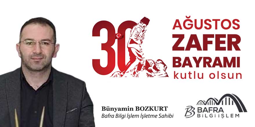 Bafra Bilgi İşlem'in Zafer Bayramı mesajı