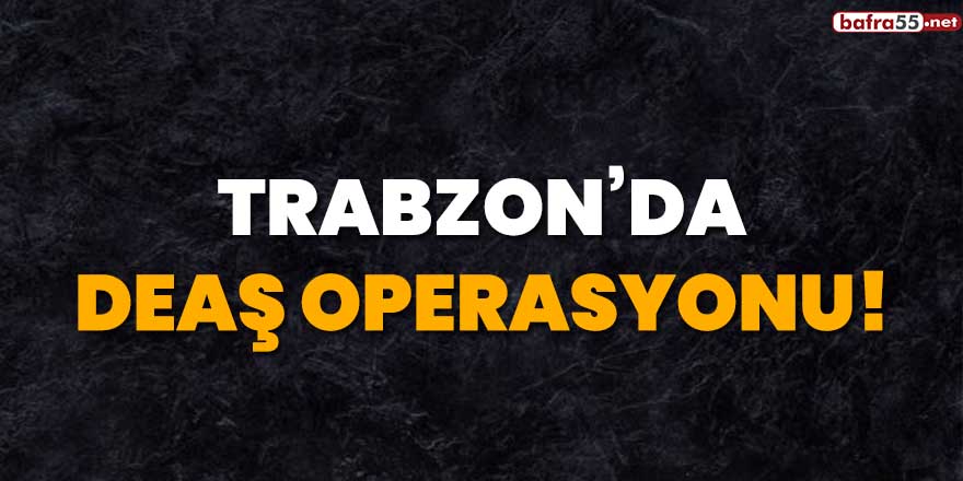 Trabzon'da DEAŞ operasyonu