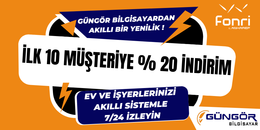 Güngör Bilgisayardan akıllı bir yenilik! İlk 10 müşteriye % 20 indirim