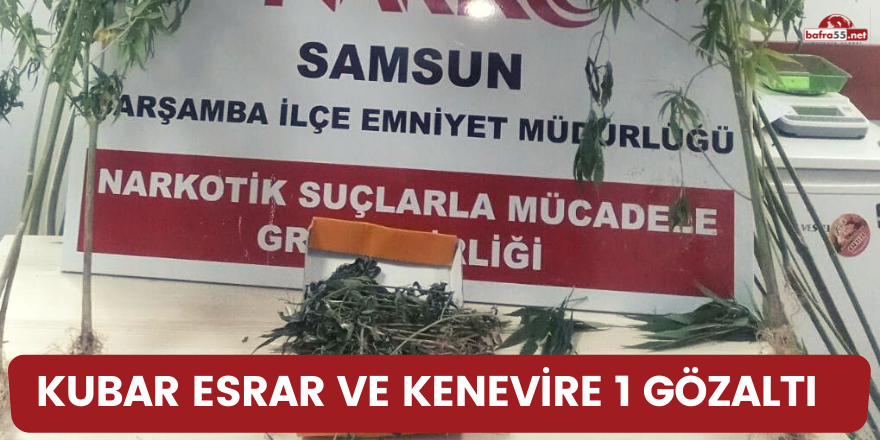 Kubar esrar ve kenevire 1 gözaltı