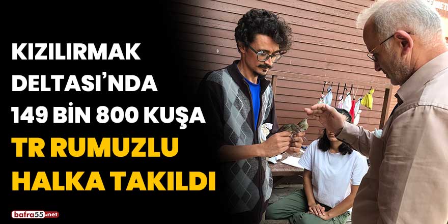 Kızılırmak Deltası'nda 149 bin 800 kuşa TR rumuzlu halka takıldı