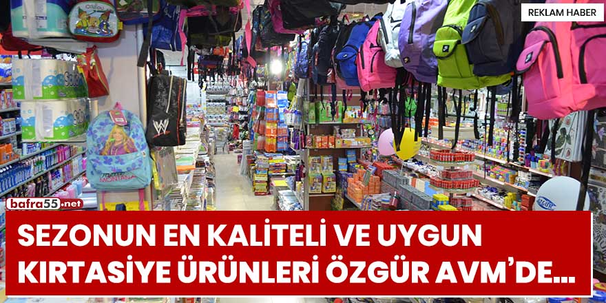 Sezonun en kaliteli ve uygun kırtasiye ürünleri Özgür AVM'de...