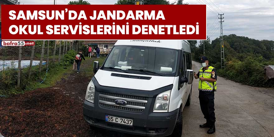 Samsun'da jandarma okul servislerini denetledi