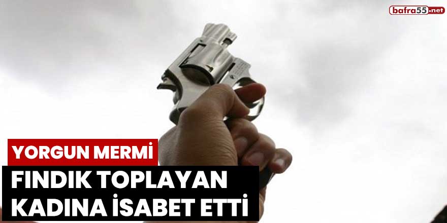 Yorgun mermi fındık toplayan kadına isabet etti