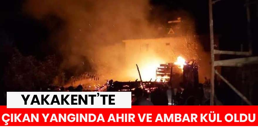 Ambar ve Ahır tamamen yandı