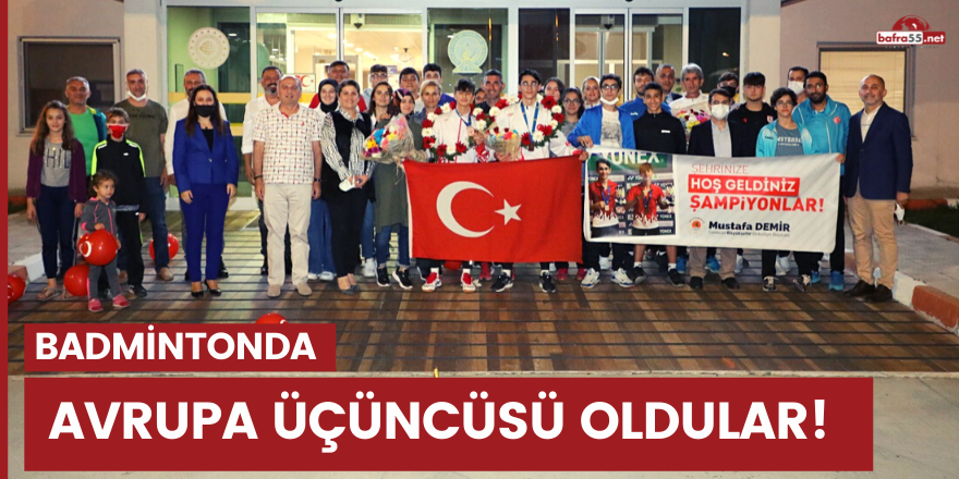 Badmintonda Avrupa üçüncüsü oldular