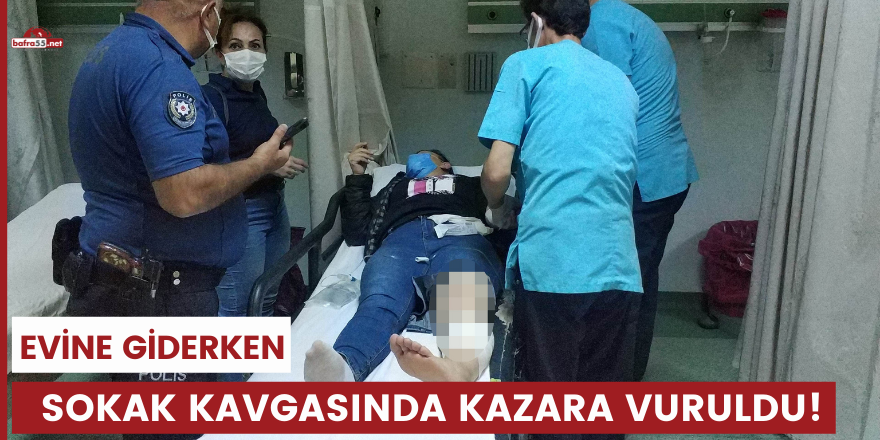 Evine giderken sokak kavgasında kazara vuruldu