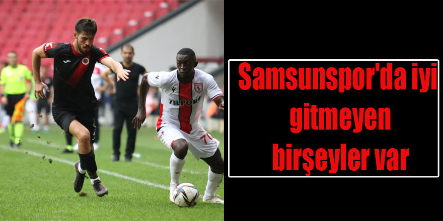 Samsunspor'da iyi gitmeyen birşeyler var