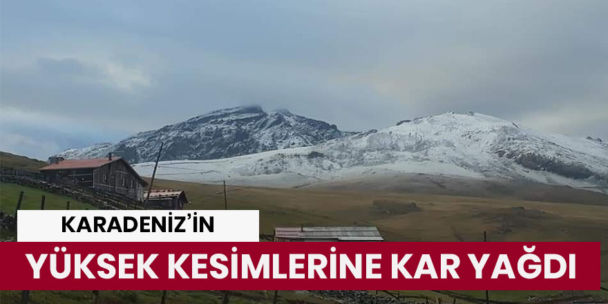 Karadeniz’in yüksek kesimlerine kar yağdı