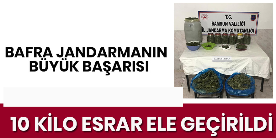 Bafra Jandarması Uyuşturucuya Geçit Vermiyor