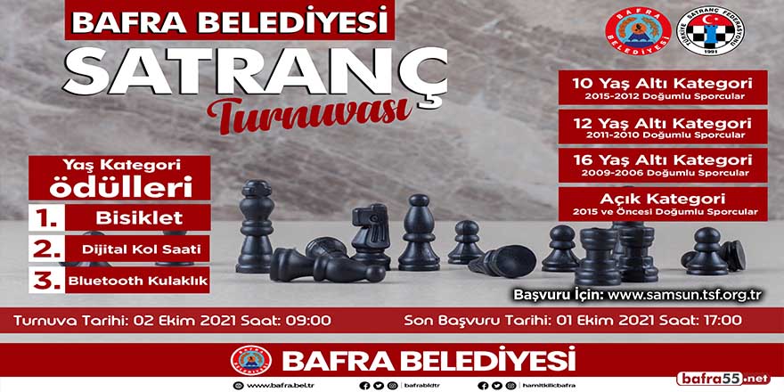 Bafra Belediyesi satranç turnuvası