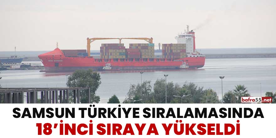 Samsun, Türkiye sıralamasında 18'inci sıraya yükseldi