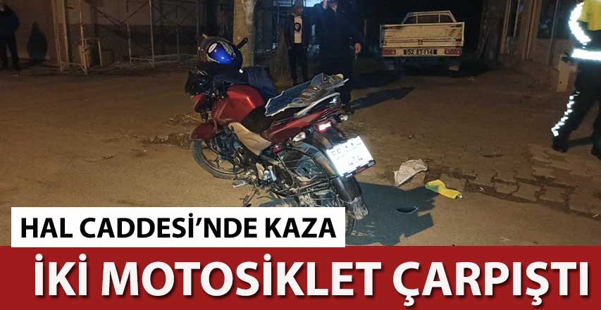 Motosikletler çarpıştı: 1 yaralı