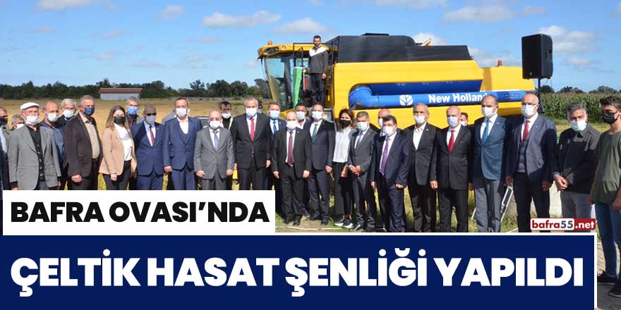 Bafra Ovası'nda çeltik hasat şenliği yapıldı