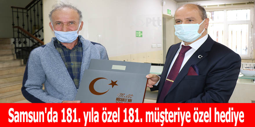 Samsun'da 181. yıla özel 181. müşteriye özel hediye