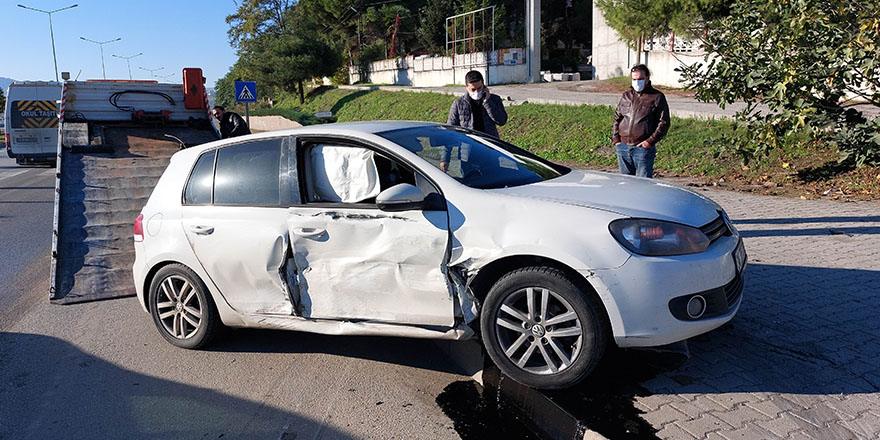 Samsun'da trafik kazasında yaralalan şahıs hastaneye kaldırıldı