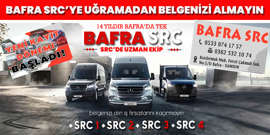 Bafra SRC Kursu Yeni Dönem kurs kayıtları başladı