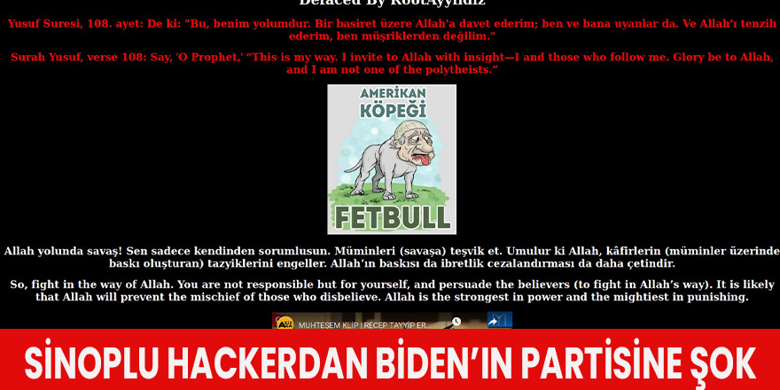 Sinoplu hackerdan Biden’ın partisine şok