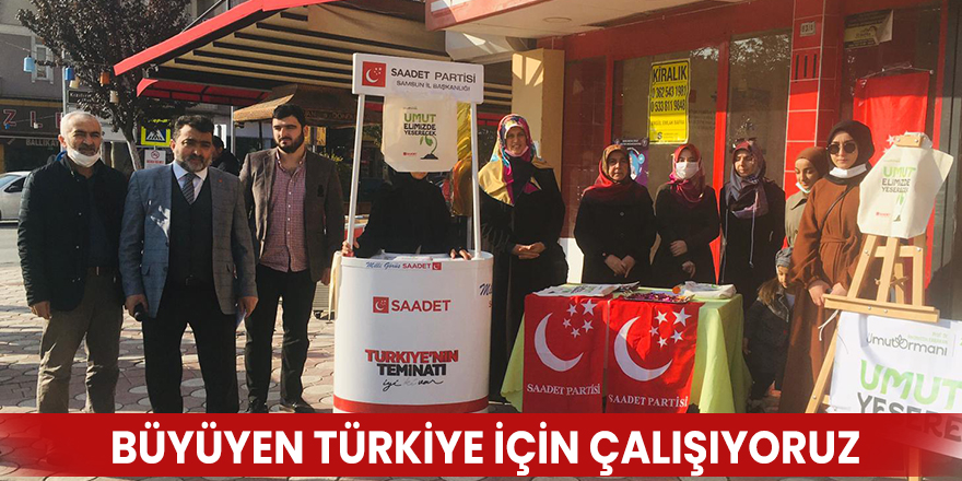 Büyüyen Türkiye için çalışıyoruz