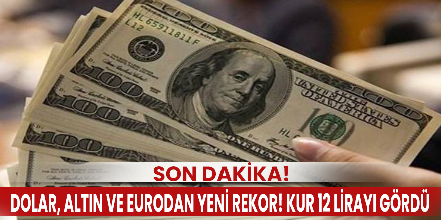 Son Dakika! Dolar, altın ve eurodan yeni rekor! Kur 12 lirayı gördü