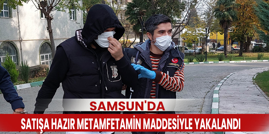 Satışa hazır metamfetamin maddesiyle yakalandı