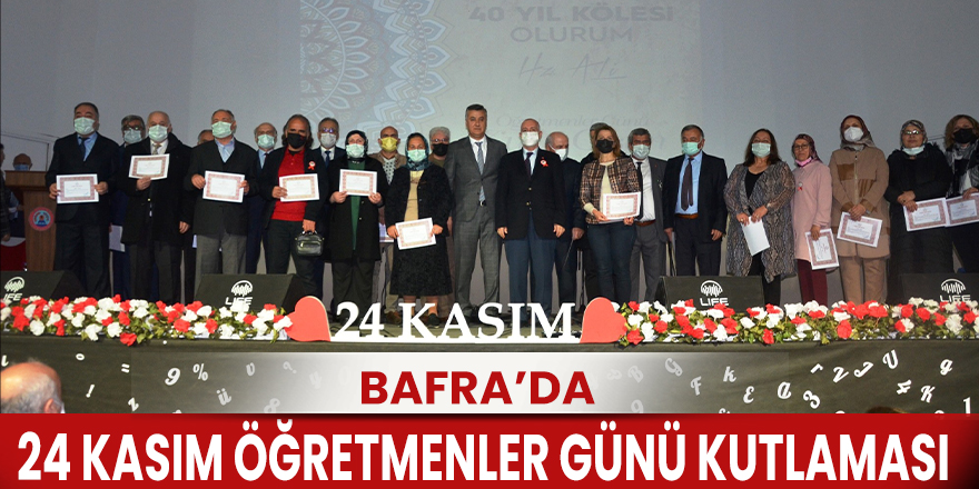 Bafra’da 24 Kasım Öğretmenler Günü kutlaması