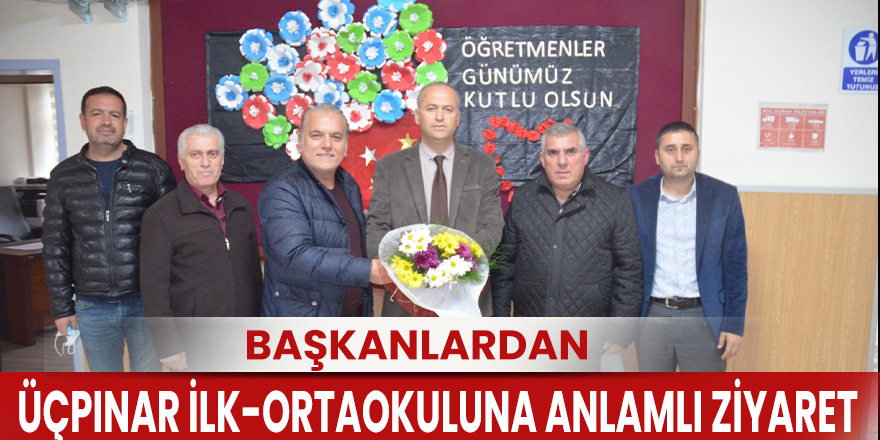 Başkanlardan Üçpınar İlk-Ortaokuluna Anlamlı Ziyaret