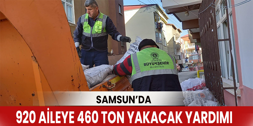 Samsun'da 920 aileye 460 ton yakacak yardımı