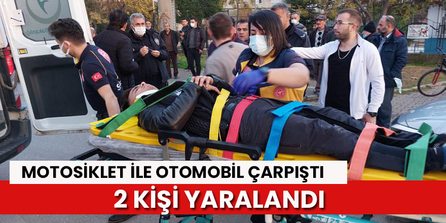 Samsun'da motosiklet otomobil ile çarpıştı: 2 yaralı