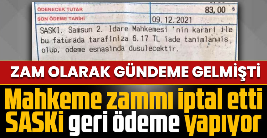Samsun'da Saski Vatandaşa Geri Ödeme Yapıyor