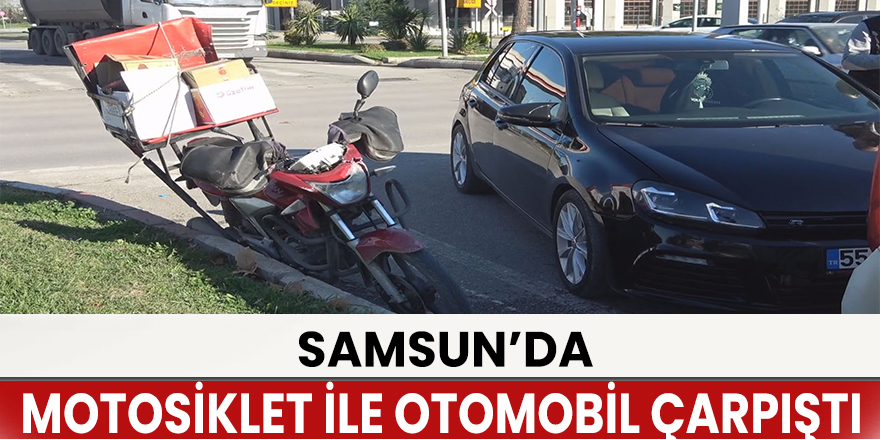 Motosiklet ile otomobil çarpıştı: 1 yaralı