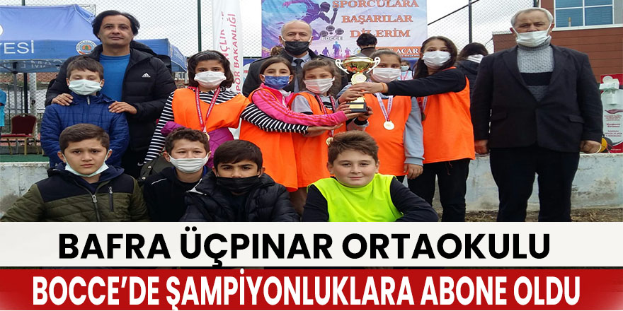 Bafra Üçpınar Ortaokulu Bocce’de Şampiyonluklara Abone Oldular