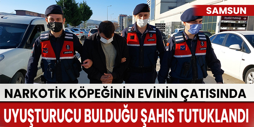 Narkotik köpeğinin evinin çatısında uyuşturucu bulduğu şahıs tutuklandı