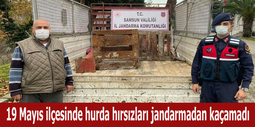 19 Mayıs ilçesinde hurda hırsızları jandarmadan kaçamadı