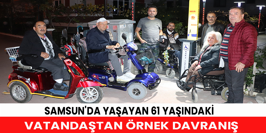 Samsun Vatandaşından örnek davranış