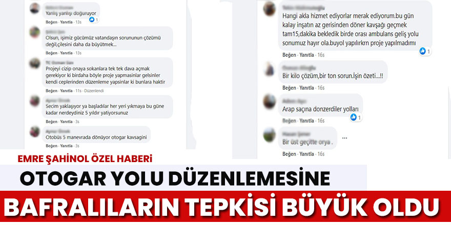 Otogar yolu düzenlemesine tepkiler büyüyor