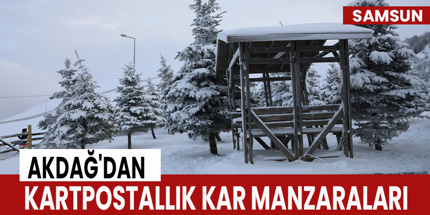 Akdağ'dan kartpostallık kar manzaraları