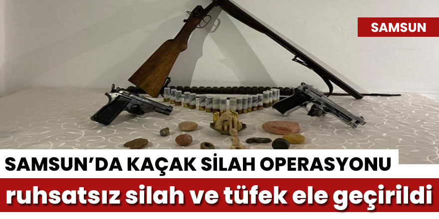 Samsun'da kaçak silah operasyonu