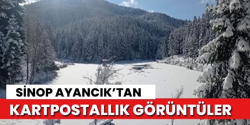 Akgöl buz tuttu, kartpostallık görüntüler oluştu