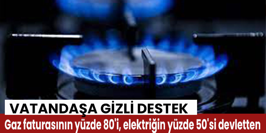 Gaz faturasının yüzde 80'i, elektriğin yüzde 50'si devletten