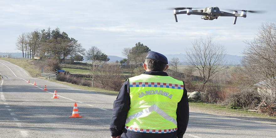 Havza'da jandarmadan drone destekli denetim