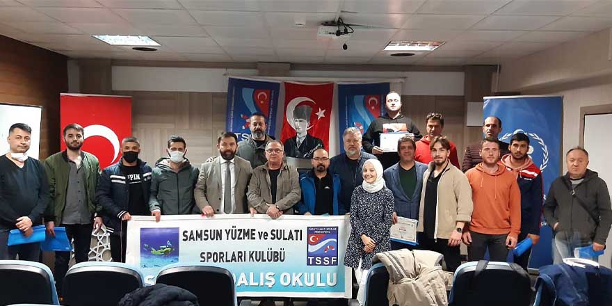 Samsun’da eğitimi tamamlayan 20 dalgıç belge aldı