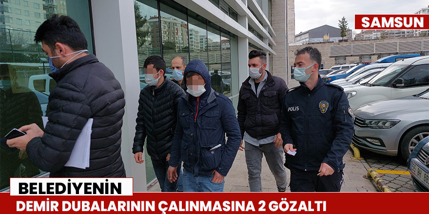 Belediyenin demir dubalarının çalınmasına 2 gözaltı