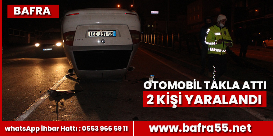 Bafra'da trafik kazası : 2 yaralı